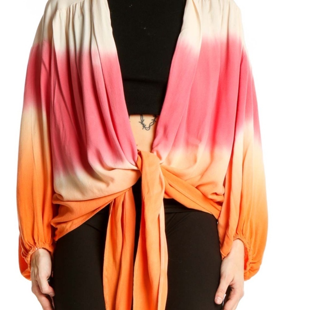 Young Fabulous & Broke Pink Orange Tie Dye Blouse - Picture 4 of 4